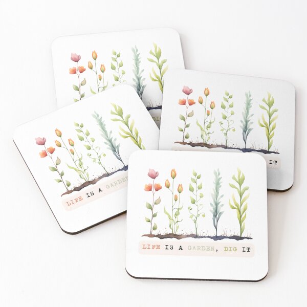 Item preview, Life is a Garden - Watercolor Quote Design designed and sold by alaa-mously.