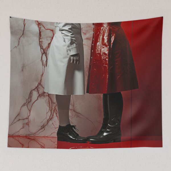 Item preview, Red and White, abstract photo, AI designed and sold by silent-violin.