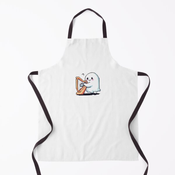 Item preview, a cute ghost playing an harp designed and sold by vidademusico.