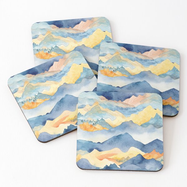 Item preview, Watercolor Mountains Painting designed and sold by Nicholas Panek.