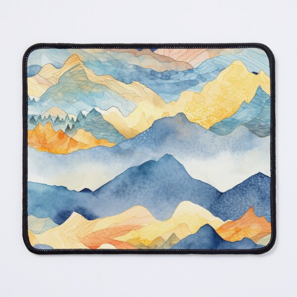 Item preview, Watercolor Mountains Painting designed and sold by Nicholas Panek.