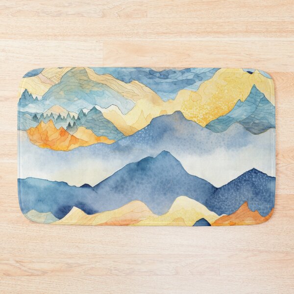 Item preview, Watercolor Mountains Painting designed and sold by Nicholas Panek.