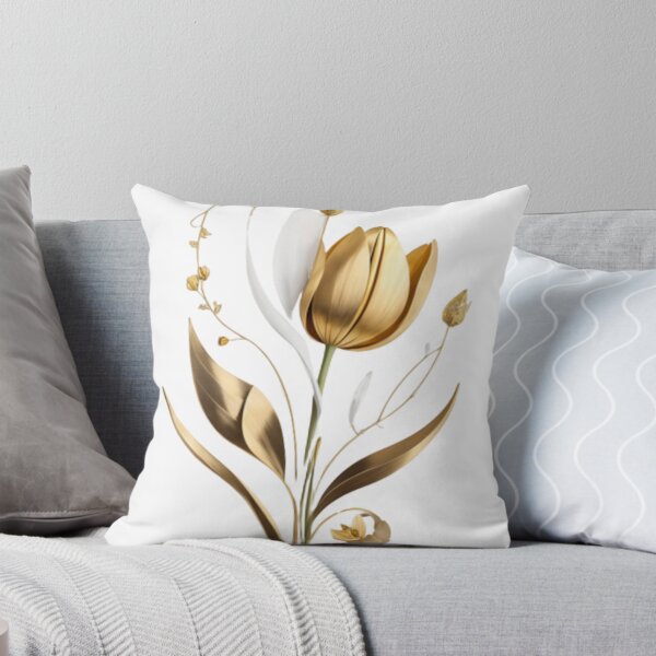 Artikelvorschau, A Single Gold Tulip Flower Design 004 entworfen und verkauft von Alexis Art Collection.