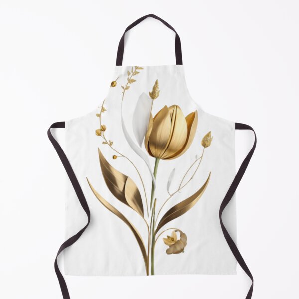 Item preview, A Single Gold Tulip Flower Design 004 designed and sold by Alexis Art Collection.