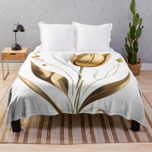 Item preview, A Single Gold Tulip Flower Design 004 designed and sold by Alexis Art Collection.