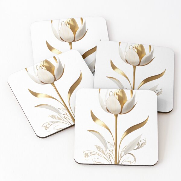Item preview, A Single Gold Tulip Flower Design 005 designed and sold by Alexis Art Collection.