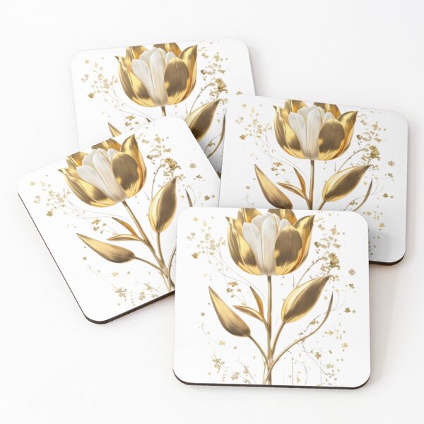Item preview, A Single Gold Tulip Flower Design 006 designed and sold by Alexis Art Collection.