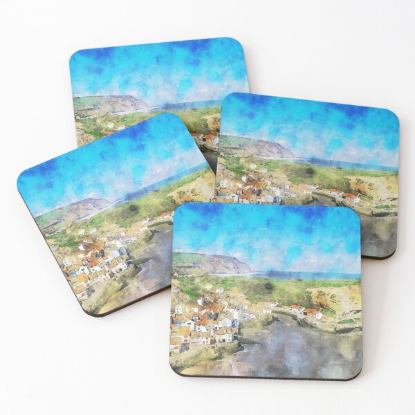 Item preview, Clifftop view of Staithes from the Cleveland Way designed and sold by MichaelBShannon.
