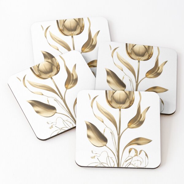 Item preview, A Single Gold Tulip Flower Design 007 designed and sold by Alexis Art Collection.