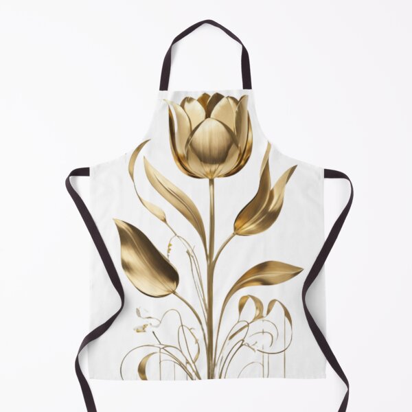 Item preview, A Single Gold Tulip Flower Design 007 designed and sold by Alexis Art Collection.