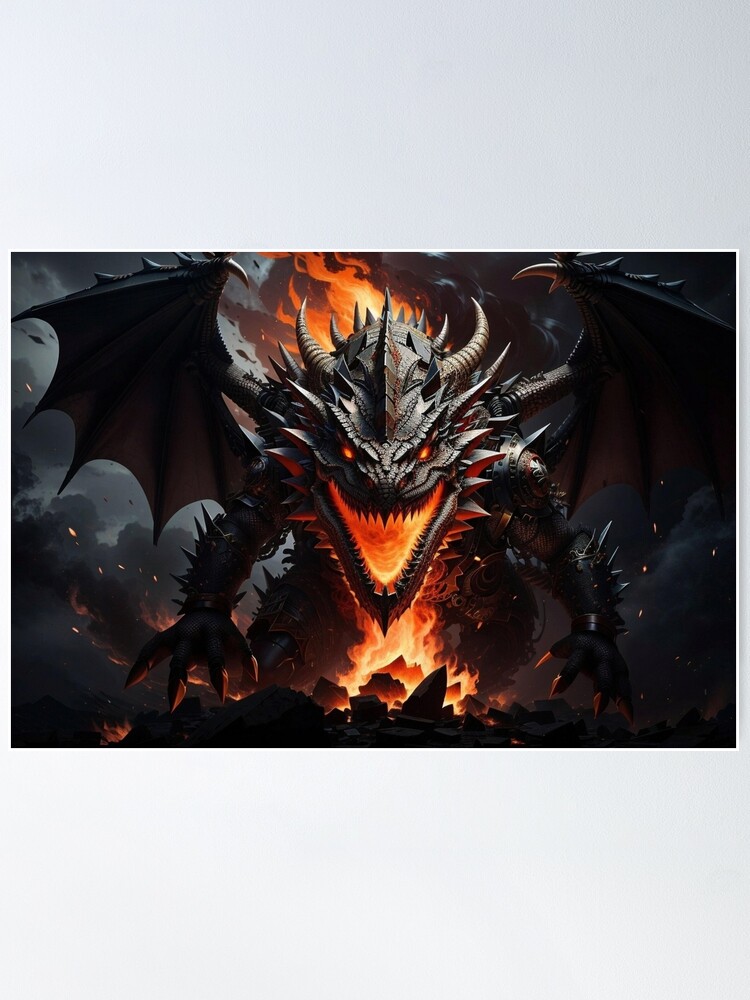 Art Poster Dragon fire