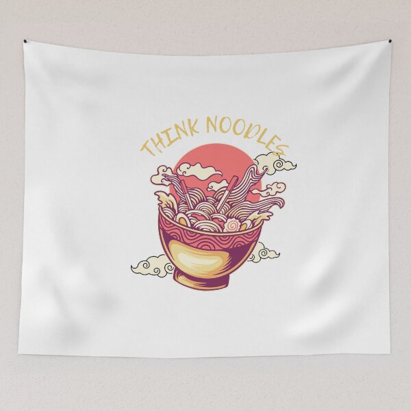 Item preview, Think noodles cute art  for noodles lovers designed and sold by tharaka-merch.