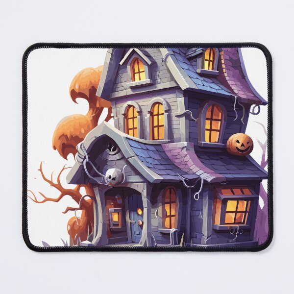 Item preview, Halloween Cute Cartoon Haunted House with Pumpkins (Image 19/20) designed and sold by DigitalArtify.