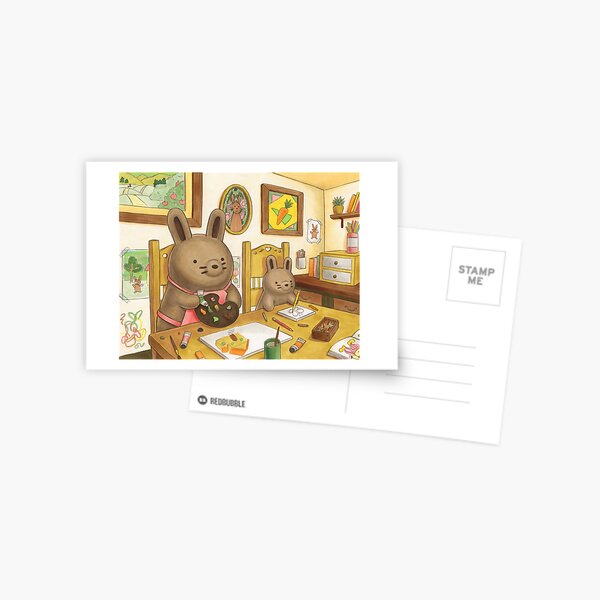 Artsy Bun Buns Postcard