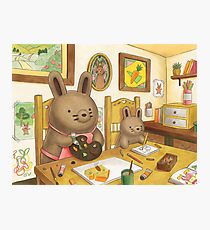 Artsy Bun Buns Photographic Print