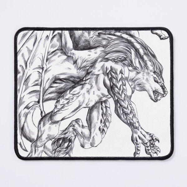 Item preview, Feral protector (black and white) designed and sold by Furiarossa.