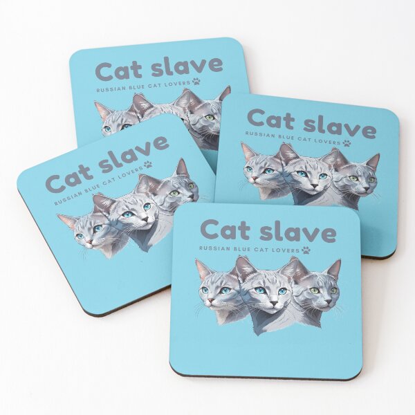 Item preview, Cat slave - Russian Blue Cat lovers designed and sold by mamacub.