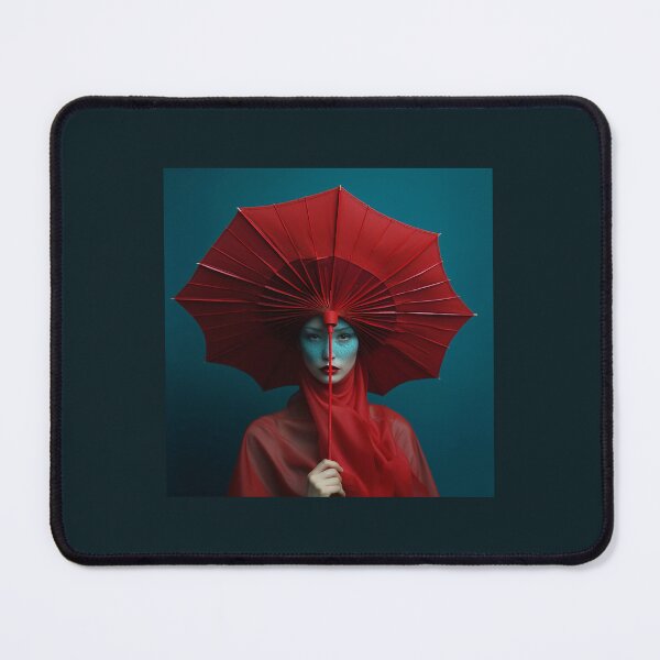 Item preview, Red umbrella hat, awesome AI arwork designed and sold by silent-violin.