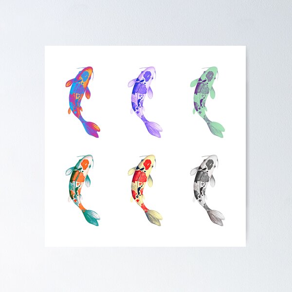 Item preview, Multicolore koï designed and sold by soulsurferart.