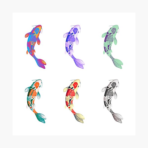 Item preview, Multicolore koï designed and sold by soulsurferart.
