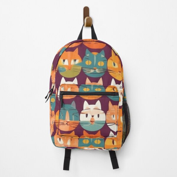 Item preview, Colorful Cat Faces Pattern designed and sold by aqua1001.