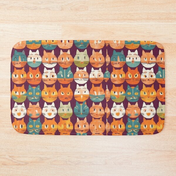 Item preview, Colorful  Cat Faces Pattern  designed and sold by aqua1001.