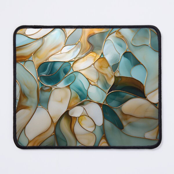 Item preview, Deco Shell in Teal and Gold Hues designed and sold by meggydesigns.