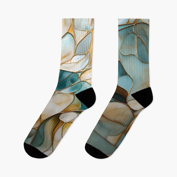 Item preview, Deco Shell in Teal and Gold Hues designed and sold by meggydesigns.