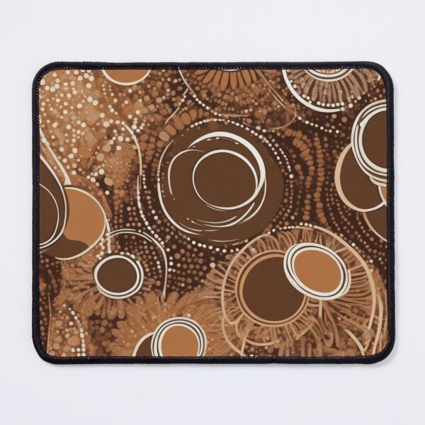 Item preview, a pattern of circles and dots on a brown background designed and sold by Enga6.