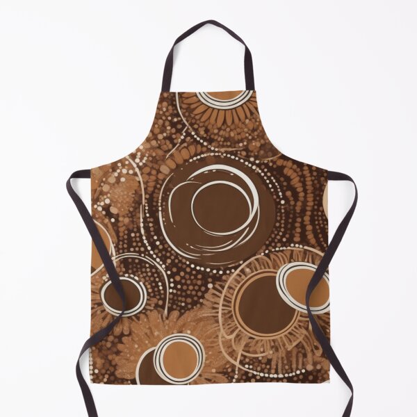 Item preview, a pattern of circles and dots on a brown background designed and sold by Enga6.