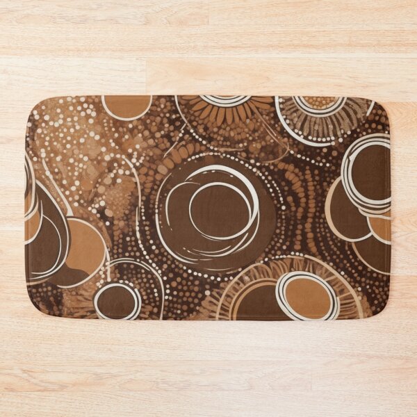 Item preview, a pattern of circles and dots on a brown background designed and sold by Enga6.