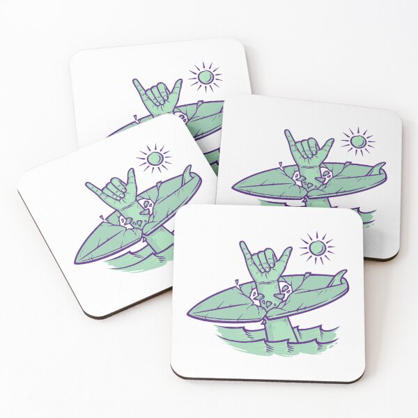 Item preview, green shaka hand design designed and sold by soulsurferart.
