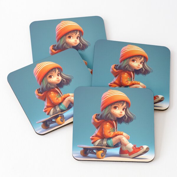 Item preview, Cute skateboarding, skateboard girl designed and sold by silent-violin.