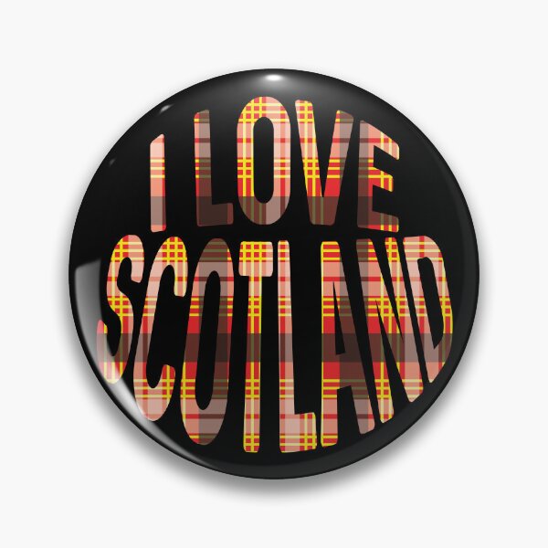 Item preview, I LOVE SCOTLAND Red, Black and Yellow Tartan Colour Typography Design designed and sold by MacPean.