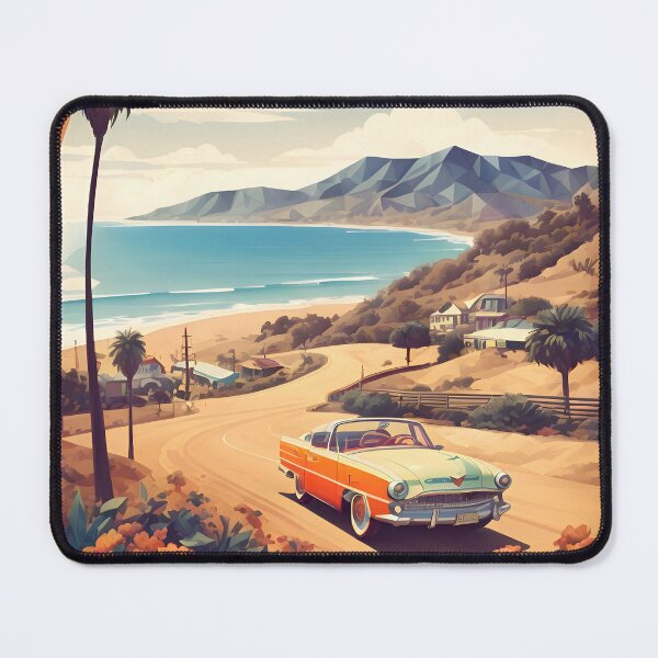 Item preview, Malibu Dreams: Vintage California Poster designed and sold by Ceemko's Vintage Corner.