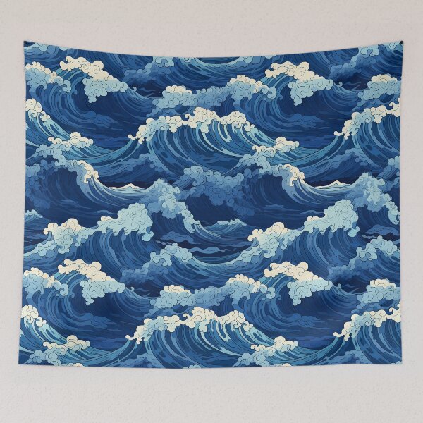 Item preview, Stormy Ocean, Seamless Pattern designed and sold by patternicco.