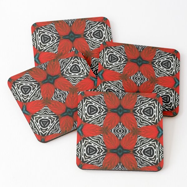 Item preview, Zebra Triangles Warrior Shield African Print Red Black designed and sold by SpiritGifts.