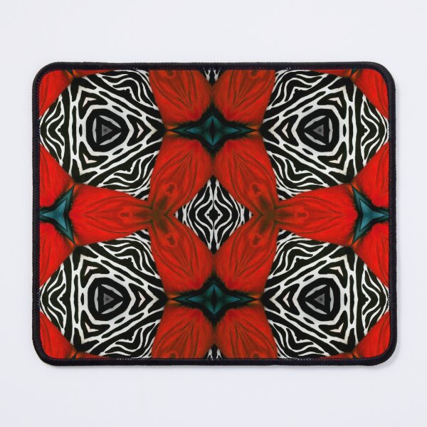 Item preview, Zebra Triangles Warrior Shield African Print Red Black designed and sold by SpiritGifts.