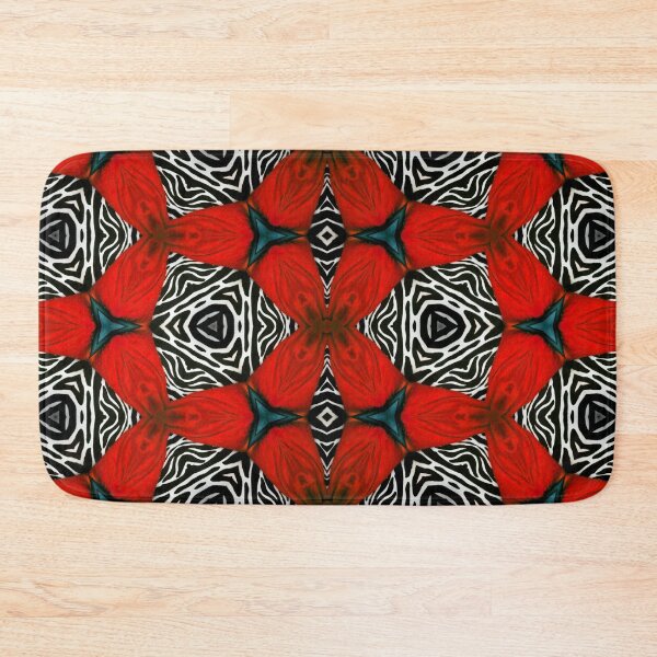 Item preview, Zebra Triangles Warrior Shield African Print Red Black designed and sold by SpiritGifts.