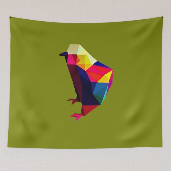 Aperçu de l'œuvre Pingouin coloré créée et vendue par PolygonXYZ.