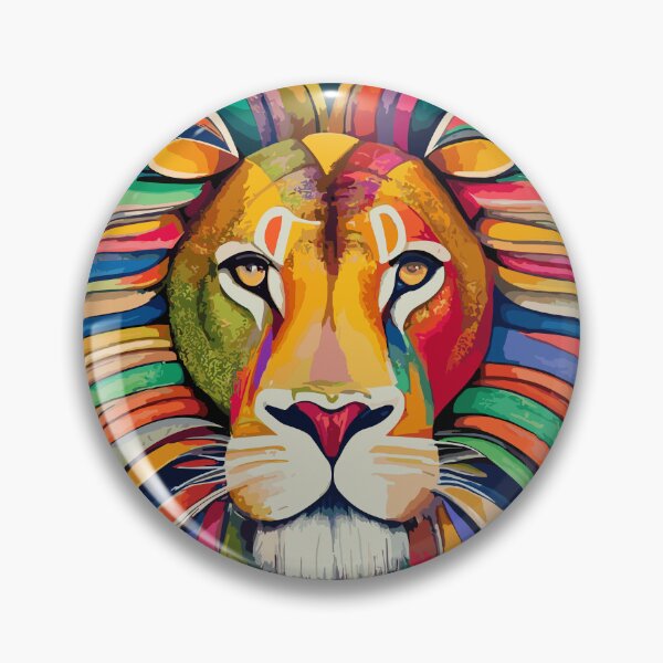 Item preview, Colorful Lion Graphic Illustration Design designed and sold by The Funscape Store.