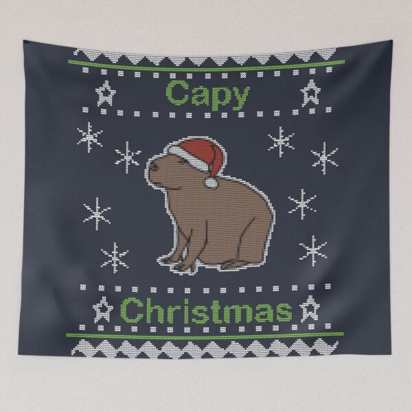 Item preview, Capy Christmas Capybara Ugly Sweater designed and sold by ellenhenry.