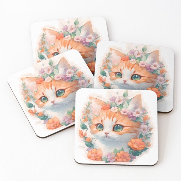 Item preview, orange cat beauty - Pastel style designed and sold by ZooVerse.