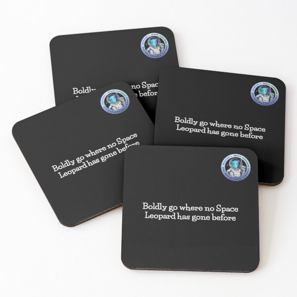 Item preview, Space Leopards Boldly Go (texto blanco) designed and sold by Funcon.