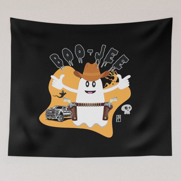 Item preview, BOO JEE Ghost - GHOST like a cowboy - cute Halloween - Cowboy designed and sold by ArtProjectShop.