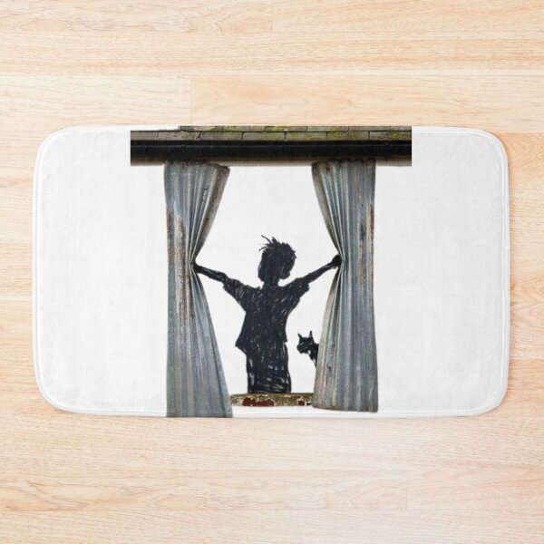 Item preview, Banksy boy - opens the curtain - street artist designed and sold by pixelatedworld.