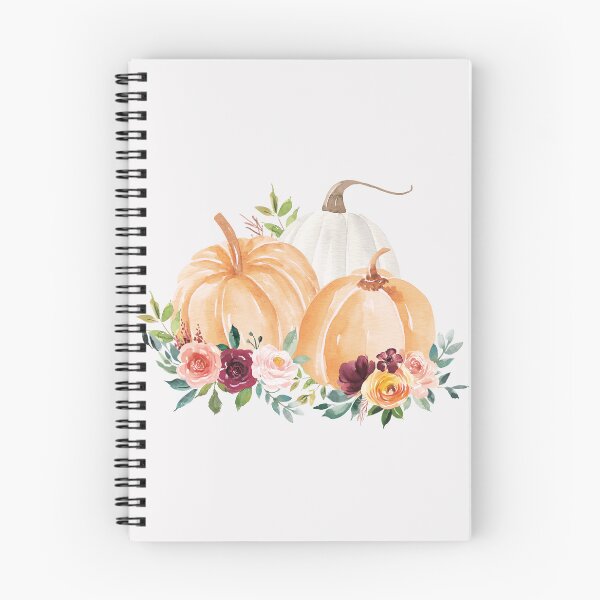 Item preview, Watercolor Fall Pumpkins Boho Flowers Thanksgiving designed and sold by Nature Hues.