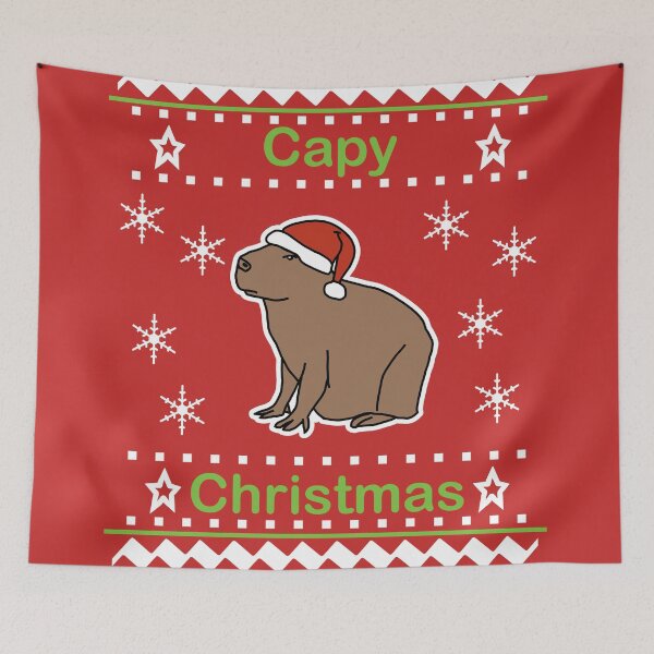 Item preview, Capybara says Capy Christmas designed and sold by ellenhenry.