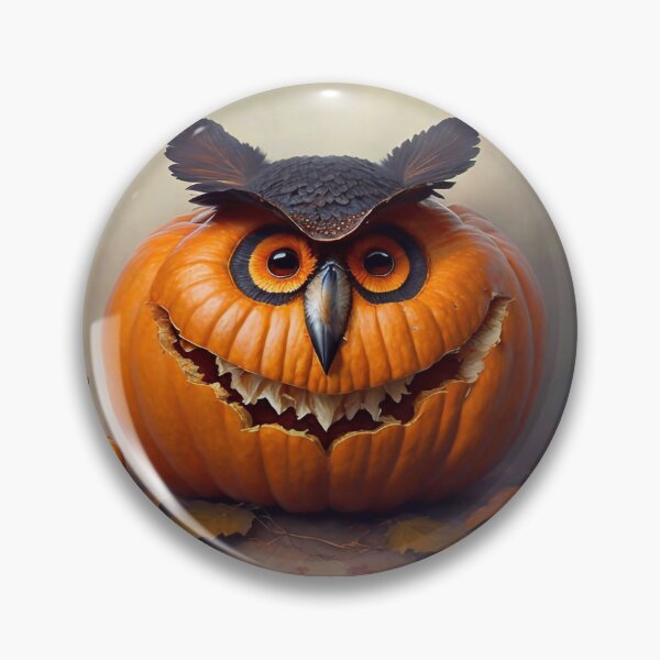 Item preview, Pumpkin with a face of an owl designed and sold by M-Y-A-R-T-.