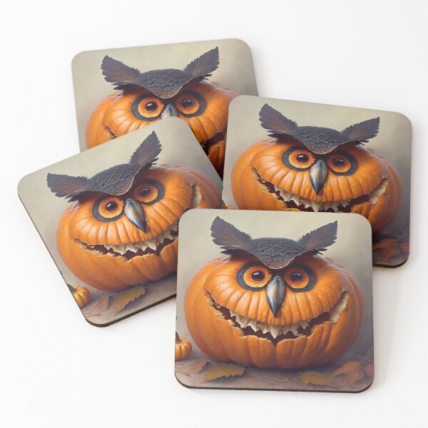 Item preview, Pumpkin with a face of an owl designed and sold by M-Y-A-R-T-.